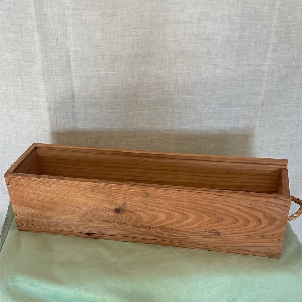 Wooden Wine Box with Rope Handle